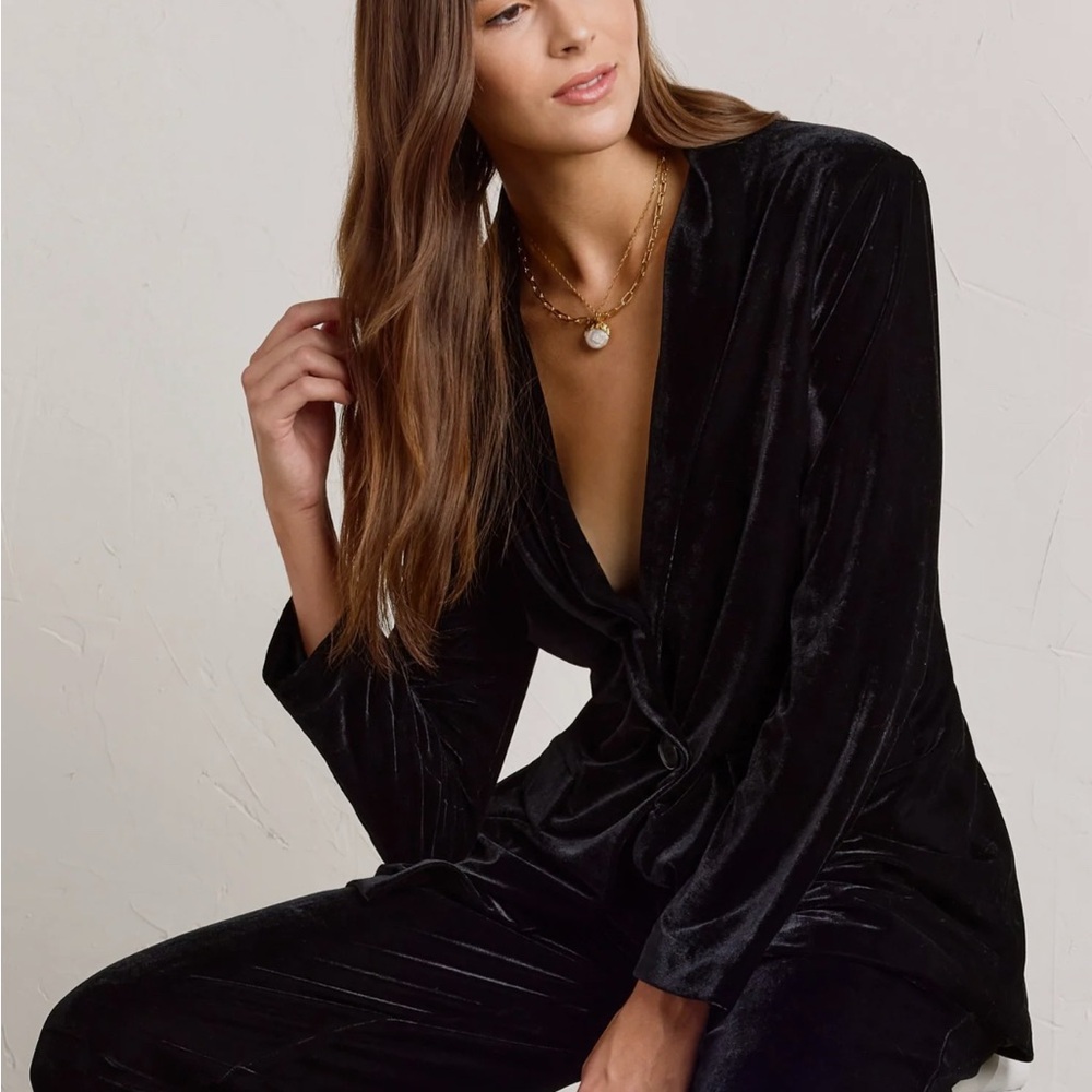 Endless Rose Black Velvet Jumpsuit